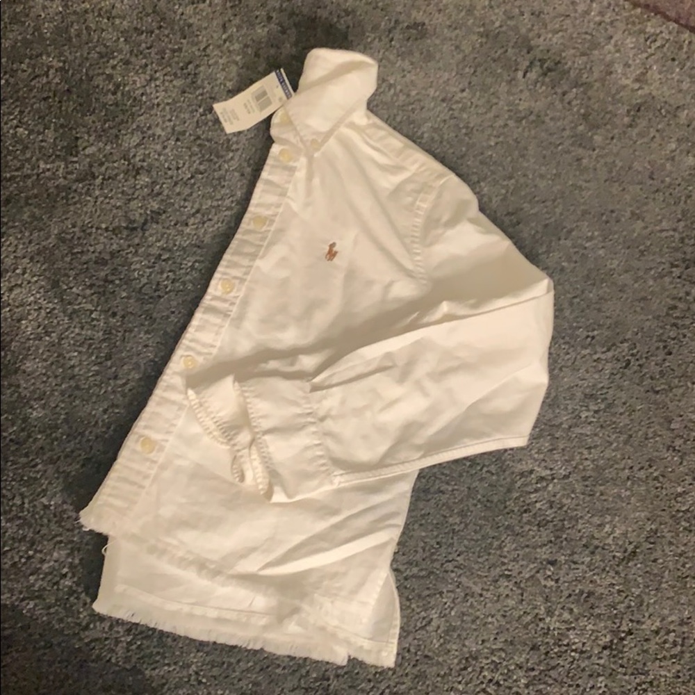 Cropped polo button up